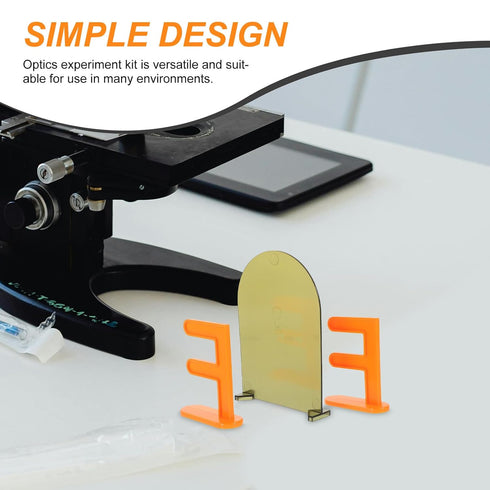 IDEANATEGRATE Set Optics Experiment Kit for Three Primary Color Physics Optical Experiment Lenses and Plane Mirror