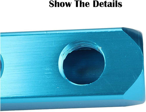 Beduan 1/4" 2 Way 5 Port Aluminum Air Hose Inline Manifold Block Splitter, Pneumatic Compressor Fitting