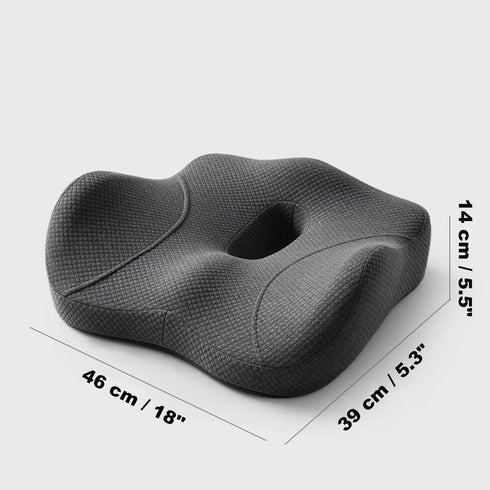 Generic Lumbar Support Pillow, Ergonomic Design Orthopedic Backrest for Back Pain Relief Memory Foam Back Support