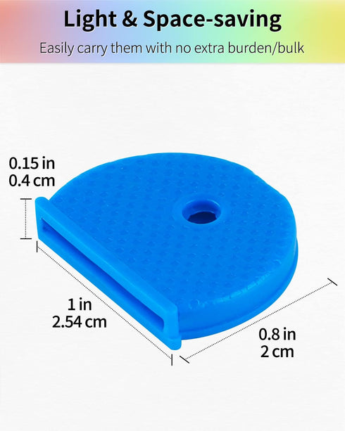Uniclife 32 Pcs Key Cap Covers 1 Inch Key Head Protectors for Standard Regular Thin Flat House Keys