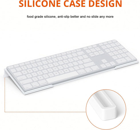 Richboom Acrylic Tilted Computer Keyboard Holder for Easy Ergonomic Typing, Keyboard Stand for Office Desk, Home
