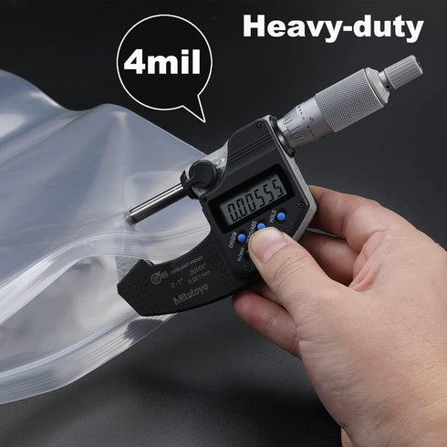 200 PCS 2" x 3" Thick 4 Mil Small Clear Zip Poly Lock Plastic Bags, Heavy-Duty Reclosable Zip Bags for Jewelry