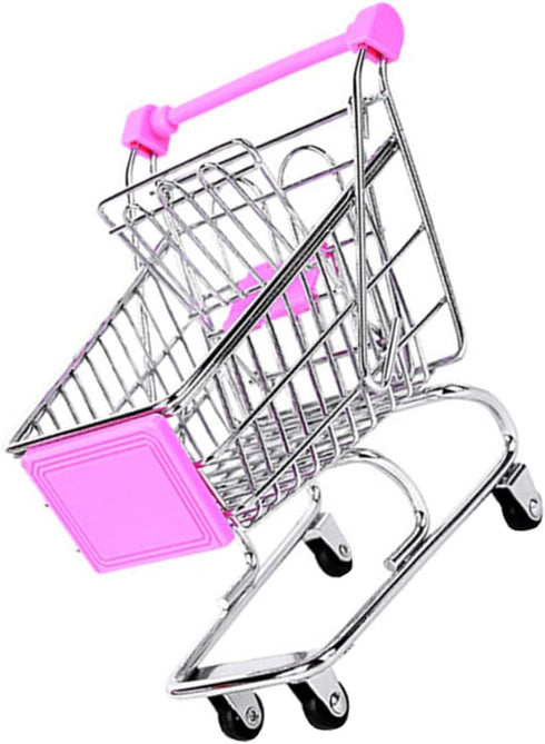 UPKOCH Wrought Iron Storage Cart Wheels Basket Rolling Cart for Kitchen Bar