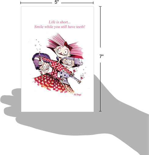 NobleWorks 1 Happy Birthday Greeting Card, Funny Cartoon Comic Humor, Celebrate Birthdays Notecard
