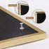 INNOVART Black Cork Bulletin Board, 24" X 18" with 10 Push Pins, Gold Aluminum Frame