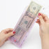 Purple Cash Envelope Wallet PVC Budget Wallet with Reusable PP Frosted Money Pocket Dividers & Month Label Stickers