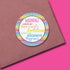 Warning Contents are Awesome Thank You Customer Appreciation Sticker Labels, 60 Circle Stickers for Small Businesses