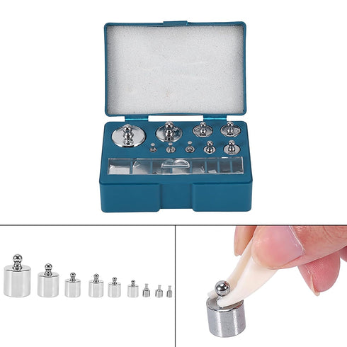 17 Pcs Calibration Weights Set | 10mg-100g Grams Weights Calibration | Stainless Steel Weight Kit for Digital Scale