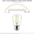 40424-SU S14 Bulb, 2 (25W 200 (E26), Dimmable, 2700K 6 Count Sunlite LED Filament Style String Light ETL Listed, Watts