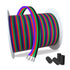 100ft RGB 4 Wire Conductor Cords 4PIN 22AWG Extension Cable LED Welding