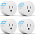 Smart Plug, Works with Alexa Only, Voice Control, Remote Control, Timer & Schedule (4 Pack)