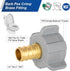 (Pack of 2) EFIELD 1/2 Inch Pex X 7/8 Inch Toilet Ballcock Swivel Straight Adapter, Brass Plumbing Fittings (2) by EFIELD