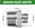TAISHER 5PCS 304 Stainless Steel Reducer Faucet Adapter, 1/2" NPT × 3/8" Compression