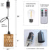 SIJINCHEN Bulb, 4*AA Battery Operated Chandelier with Remote, Outdoor Hanging Pendant Light with Warm White Boho