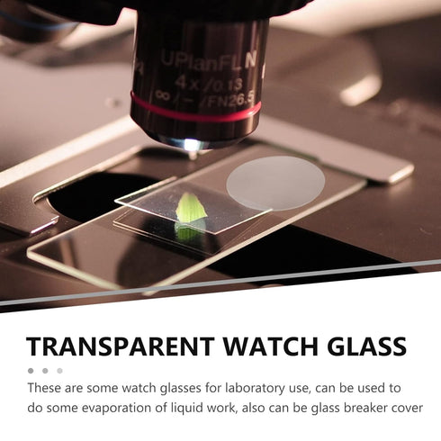 10 Pcs Watch Glass Thick Flat Clear Glass Chemistry Lab Equipment Cover Lids for Beakers & Flasks, Round Set