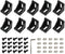 Zeberoxyz 10PCS 4040 Corner Bracket Black Right Angle with M6 Screws for Aluminum Extrusion