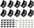 Zeberoxyz 10PCS 4040 Corner Bracket Black Right Angle with M6 Screws for Aluminum Extrusion