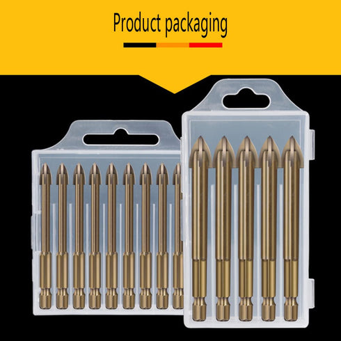 Efficient Universal Drilling Tool 5pcs, High-Grade Alloy Drill Bit Set for Tile, Ceramic, Wall Drilling Auxiliary