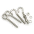 10PCS M6 Stainless Steel Ring Eye Bolts Hook with 20 Nuts and 40 Washers
