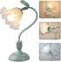Women Bedside Table Lamps for Bedroom, Cute Flower Desk Lamp With Adjustable