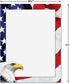 Set 25, 8 1/2" 11", 4th American Eagle Patriotic Letter Papers - of American Flag stationery papers, x compatible