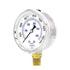 PIC Gauges PRO-201L-254T Bottom Mount Glycerin Filled Dual Scale Pressure Gauge, 2.5" Dial, 0-7500 psi