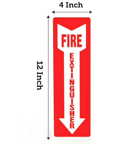 ASSURED SIGNS Fire Extinguisher Signs, Safety Sign Sticker - 8 Pack - 4" X 12" - 5 Mil Vinyl - Bright Red and White Colors - Durable Self Adhesive, Weatherproof and UV Protected - Ideal for Home, Office or Boat