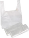 KYHYFJMD Plastic Bags 100 Pack 12.6'' x 6.5" x 19.7" White T-shirt Bag