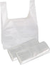 KYHYFJMD Plastic Bags 100 Pack 12.6'' x 6.5" x 19.7" White T-shirt Bag