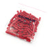 Baomain 0.11" Female & Male Spade Connectors, 22-16 AWG, Fully Insulated Crimp Terminals, Red (200-Pack)