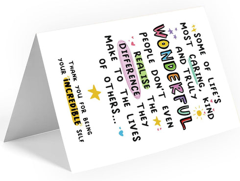 PUGAILA Lovely Thank You Card for Women Men, Cute Birthday Gift for Bestie Friend, Appreciation Card for Teacher