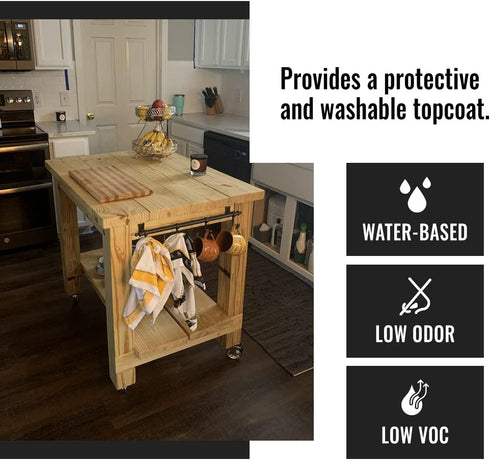 8 oz, Real Milk Paint, Finishing Cream Paint Sealer Topcoat Gloss Use over Milk Paint, Kitchen Cabinets, Furniture