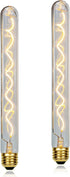 TIANFAN Vintage LED Bulb, 2-Pack Long Test Tube T10 300mm, 4W Dimmable Edison Style, E26 Transparent