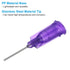PATIKIL 21Ga x 0.5 Inch Dispensing Needle Tips, 50Pcs Blunt Tips with Luer Lock for Glue Oil Applicator, Purple