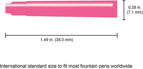 Monteverde International Size Cartridge, Pink - 6 per Pack, Fits Fountain Pens (G302PK)
