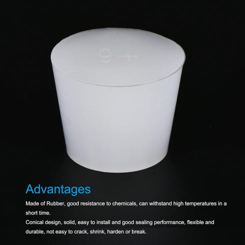 MECCANIXITY Silicone Rubber Tapered Plug 36mm to 46mm Solid White for Powder Coating, Painting, Laboratory Use