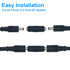 12V 5.5mm 2.1mm 12/24V 2PCS) California JOS x DC Power Connector Adapter Female to Female Power Jack Socket for Led