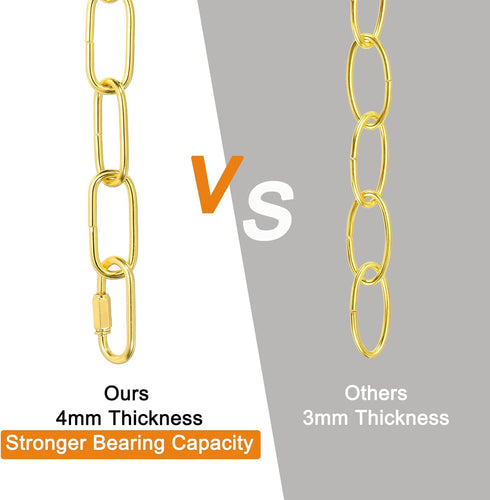 10 65 lbs PATIKIL Feet Lighting Chain for Hanging Lamp, Chandelier Chain Light Fixture Chain Load Capacity for Pendant