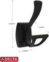 Delta DAN35-MB Dansant Towel Hook in Matte Black