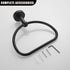 Leyden Matte Black Toilet Paper Holder and Hand Towel Holder, 2 Pieces Bathroom Hardware Accessories Set, SUS304