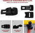 Generic 16PC 0.16"x6" 16PC Lekarf Ball Bungee Cords and Tarp Clips, Black Ball End Elastic Cords with Tarp Clamps Lock