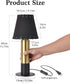 Sionfungluxx Counter, Black and Gold Table Lamp, small table lamp for bedroom, Modern Mini Nightstand Lamp with Fabric
