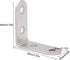 50 Packs 40 40 16 mm 1.57x1.57x0.63 Inch KINJOEK x x Heavy Duty L Bracket Corner Brace Shelf Stainless Steel Joint