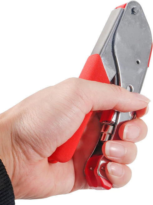 Coax Cable Crimper Kit Tool for RG6 RG59, Compression Tool Fitting Wire Stripper with 20pcs F Connectors