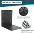 4 PCS Heavy Duty Steel Corner Brackets, 6"x6"x5"L Right Angle Bracket for Wood Shelves, Furniture