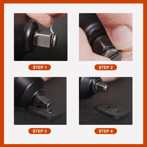 (5+5 Sets) 3/8" & 1/2" Impact Wrench Retainer Rings with O-ring, Including Anvil Install Tool