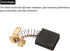 uxcell 2 Pack 999-044 Carbon Brushes 17x17x7mm for Electric Hammer Drill Motor