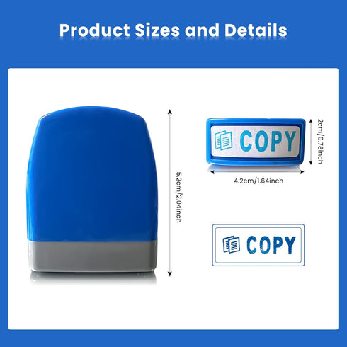 Self Inking Office Stamp Set, 8 PCS Stamps for Approved, Paid, Completed, Copy, Faxed, Scanned, Business Stamps
