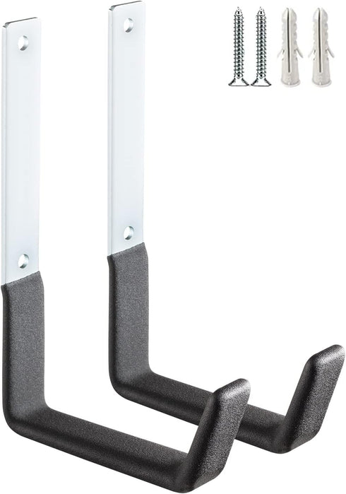 Heavy Duty Steel Hooks, Garage Storage Utility Organizer, Wall Mount Tool Hangers (2 Pack)