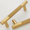 2 Pack Gold Knurled Cabinet Handles 3 3/4 Inch (96mm) Aluminum Drawer Pulls with Diamond Pattern, 5" Length